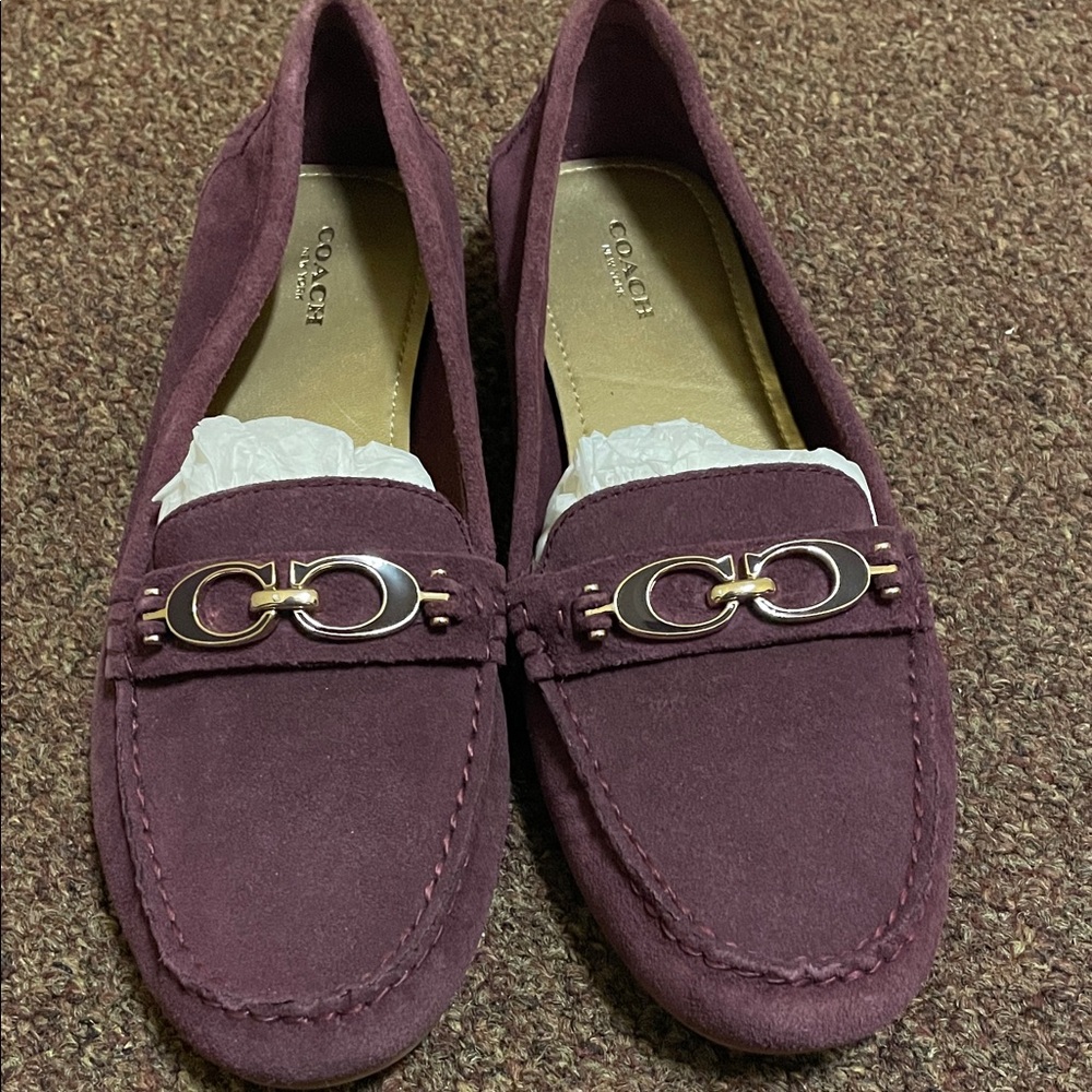Wow! Coach Women's Burgundy Fortunata Loafers 9.5 A4481 *Deal*